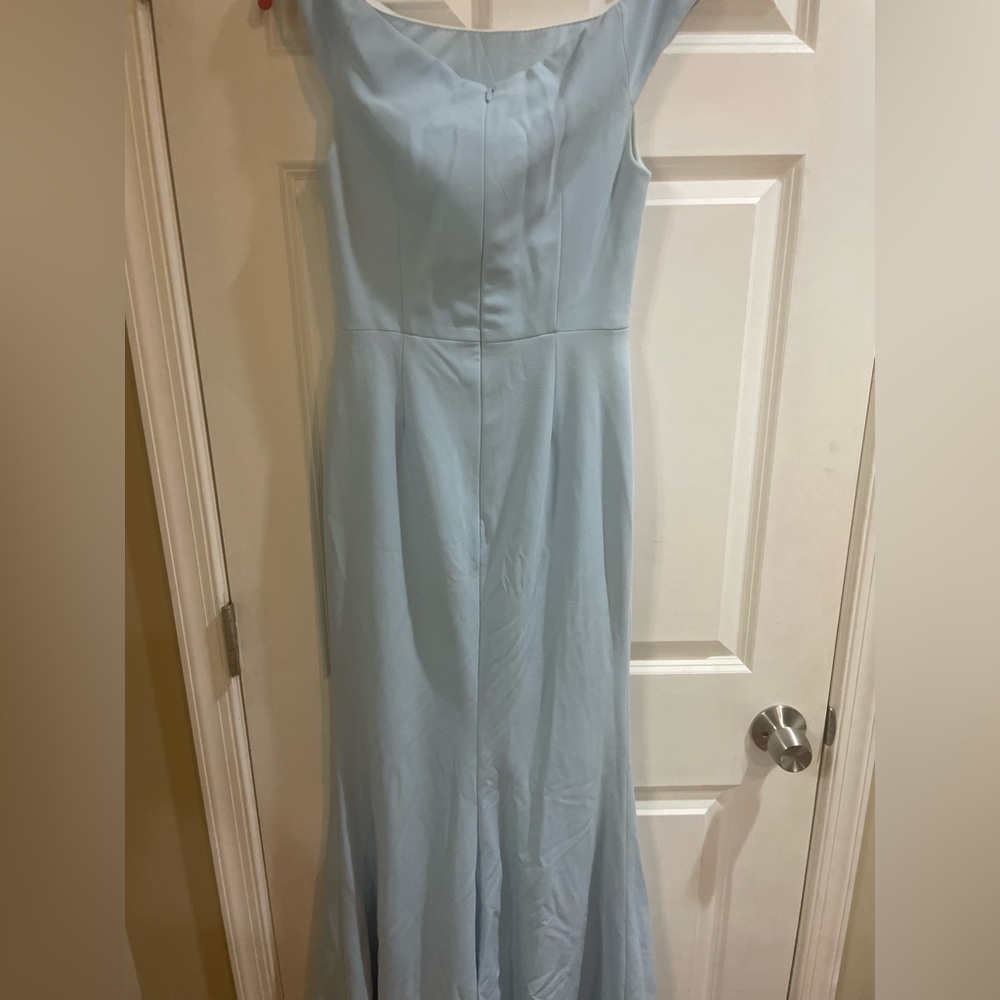 Azazie Nicolina bridesmaid dress in light blue